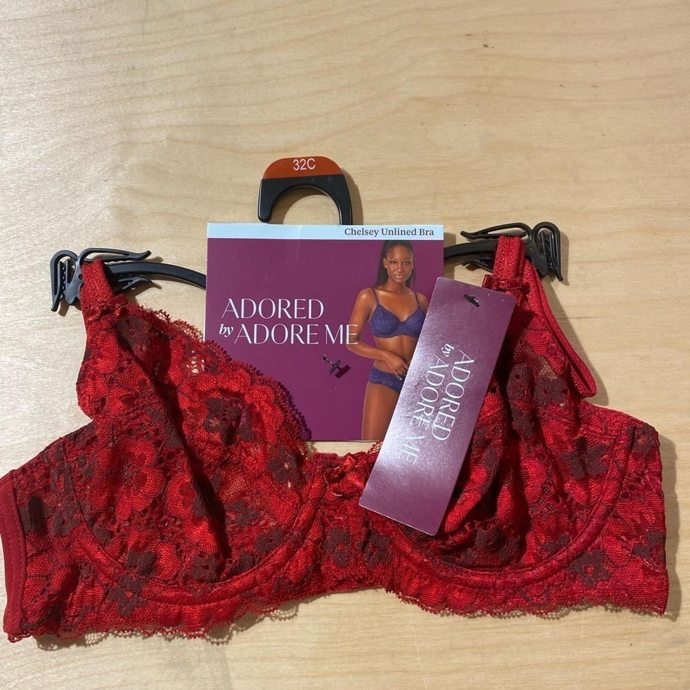 Adored by Adore Me Chelsey Unlined Bra 32 C (IZ)
